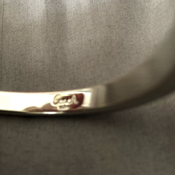 Authentic Coach Slim Silver Metallic Bracelet - Picture 4 of 7